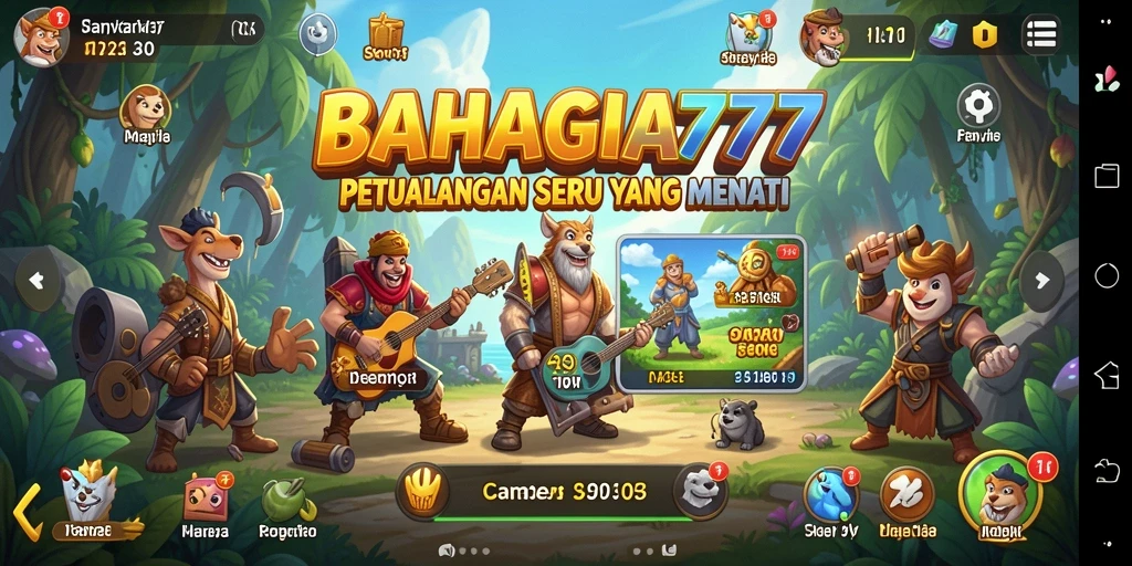 Tampilan gameplay seru dalam petualangan BAHAGIA777.