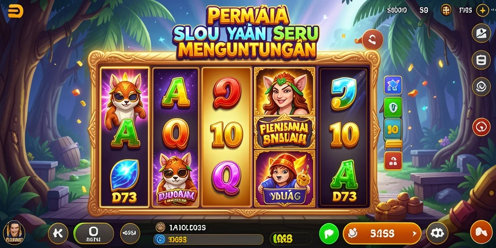 Screenshot gameplay menunjukkan pengalaman seru bermain Slot di D73.