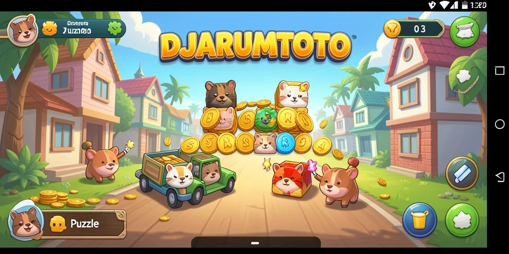 Tampilan gameplay puzzle yang menarik dan menantang dari DJARUMTOTO.