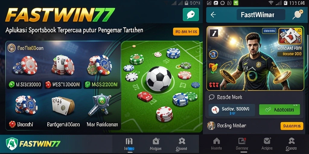 Tampilan utama FASTWIN77 menampilkan berbagai pilihan taruhan olahraga.