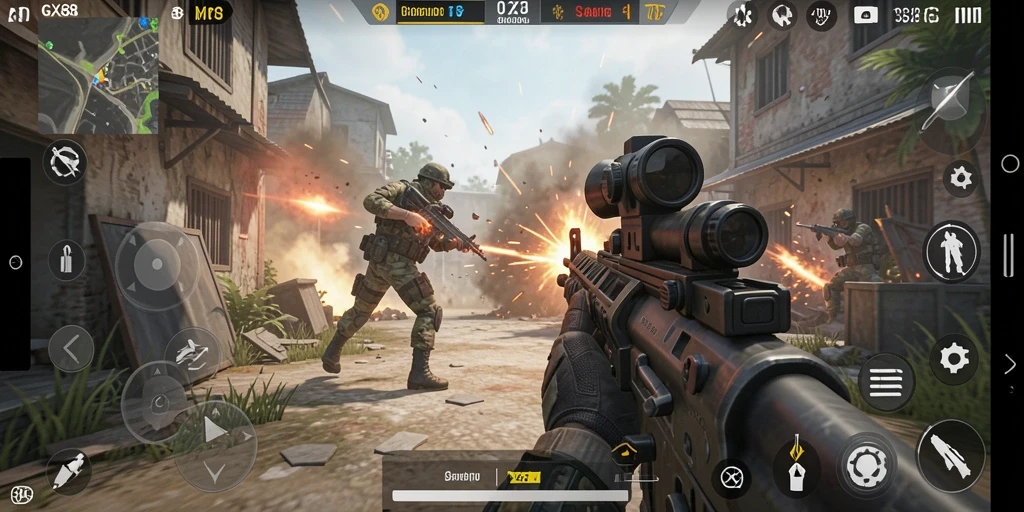 Gameplay seru GX88 dengan pertarungan TPS yang memukau.