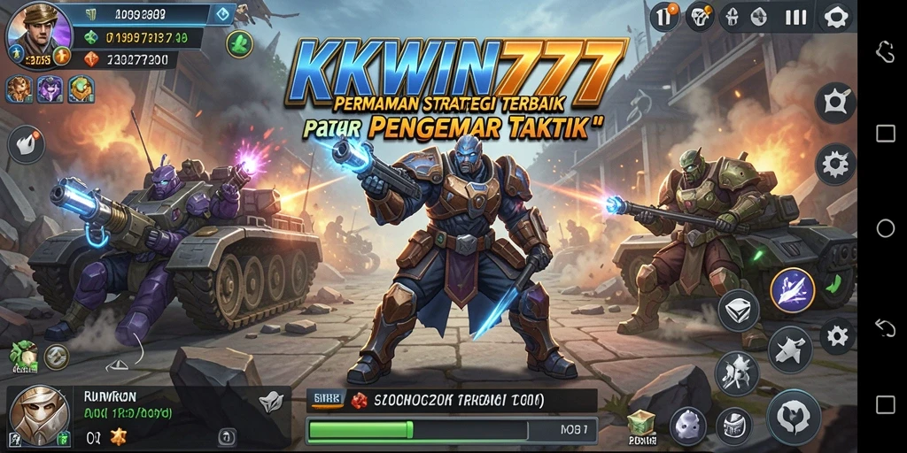 Screenshot menampilkan momen strategis dalam gameplay KKWIN777.