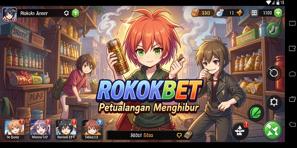 Tangkapan layar ROKOKBET menampilkan aksi penuh warna dalam dunia Anime.