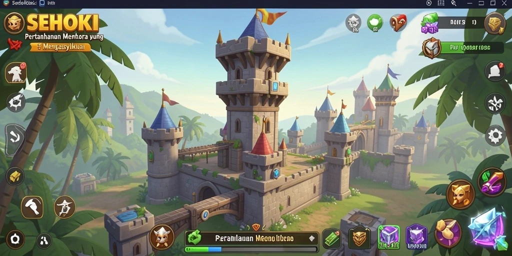 Tangkapan layar SEHOKI menunjukkan momen seru dalam gameplay Tower Defense.