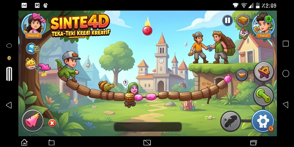 Tampilan gameplay SINTE4D yang menarik dengan berbagai teka-teki.