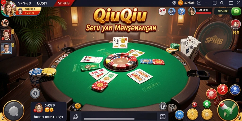 Tampilan gameplay seru QiuQiu di SPN88.