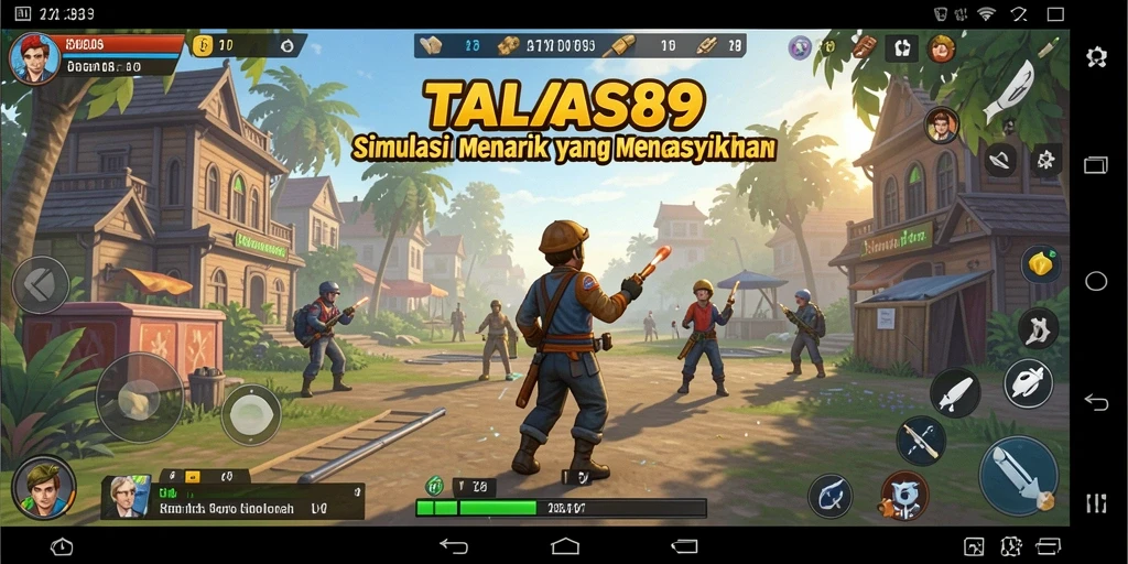 Tangkapan layar gameplay TALAS89 yang menampilkan interaksi dalam simulasi.