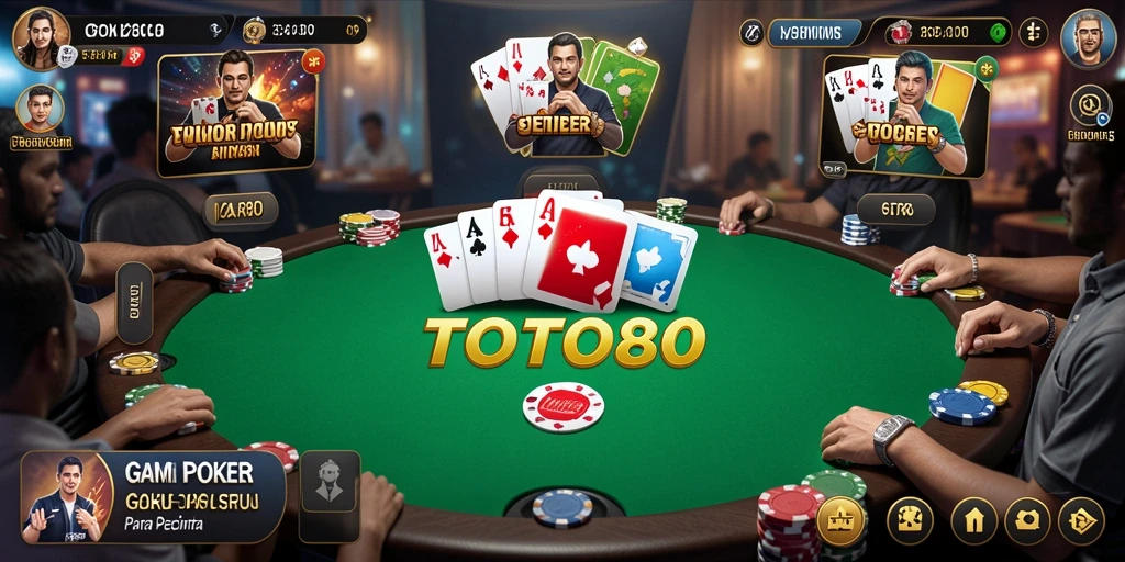 Tampilan gameplay poker yang menarik di TOTO80.