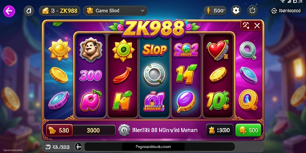 Tampilan gameplay ZK988 dengan grafik slot yang menawan.