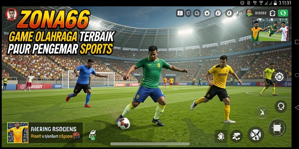 Gameplay ZONA66 yang menegangkan dan kompetitif dalam olahraga.